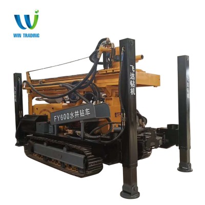 Crawler type air penumatic drilling mud drilling hydraulic DTH FY600 water well drilling rig